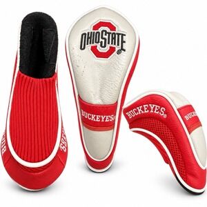 Ohio State Buckeyes Putter Headcover Golf Club Cover Red White NCAA Embroidered